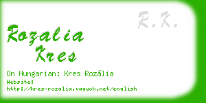 rozalia kres business card